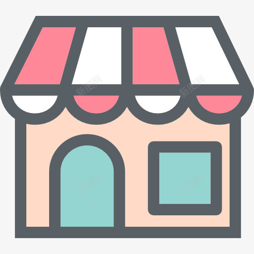 店图标png_新图网 https://ixintu.com 咖啡店 商店 店铺 建筑 生意 餐厅