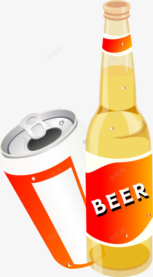 卡通扁平啤酒装饰图案png免抠素材_新图网 https://ixintu.com 休闲 卡通啤酒 啤酒 夏季 夏日 度假 沙滩 海边