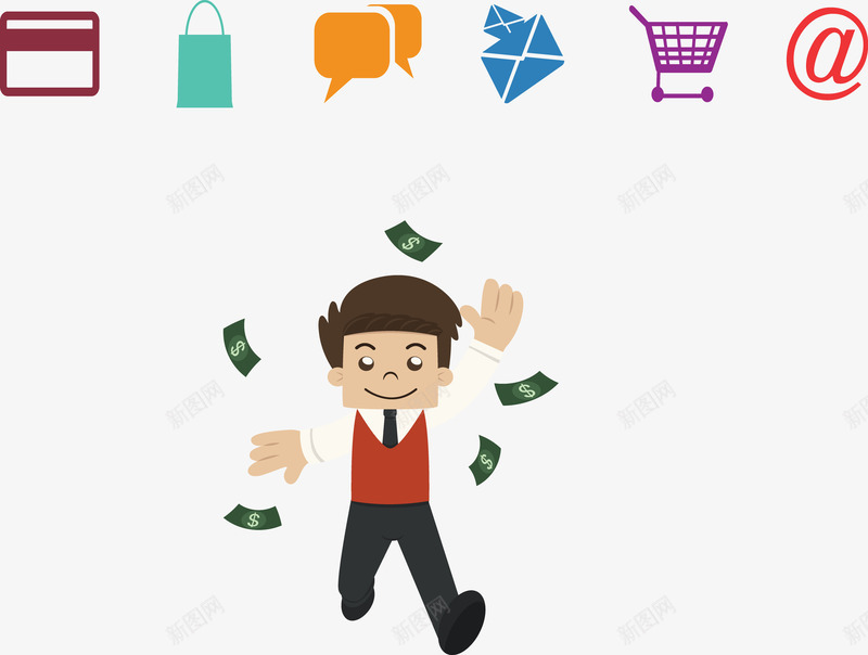 在线购物业务说明png免抠素材_新图网 https://ixintu.com ppt插图 分类信息 扁平创意图 结构组合