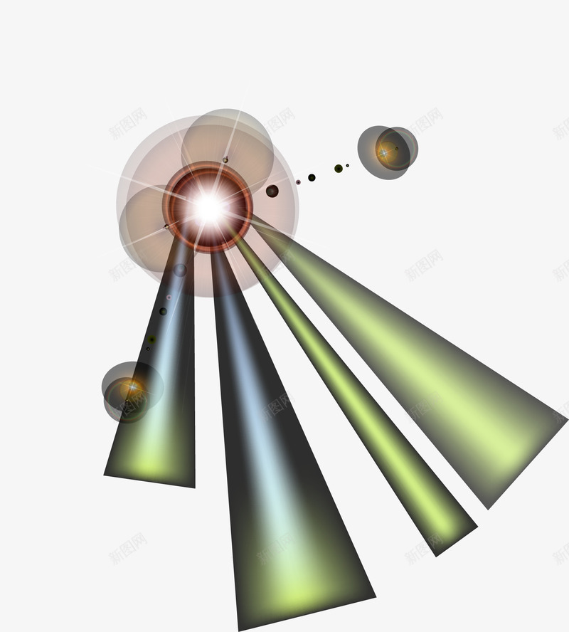 梦幻金色太阳png免抠素材_新图网 https://ixintu.com 光晕 光束 唯美 太阳 梦幻 渐变 金色 阳光