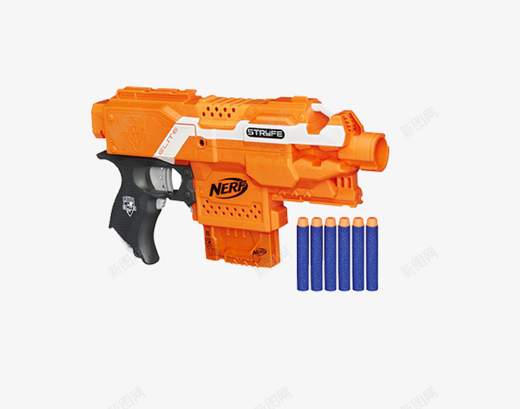 对战玩具枪png免抠素材_新图网 https://ixintu.com NERF 产品实物 冲锋发射器 孩之宝 热火精英系列