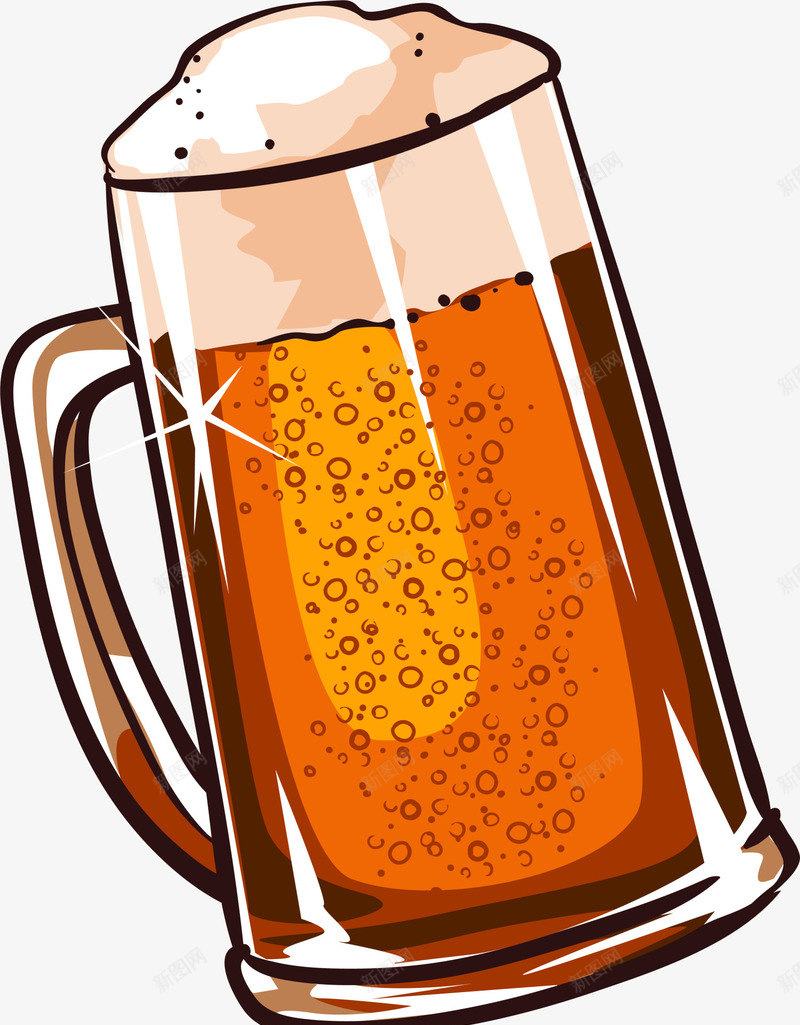 夏天气息满杯啤酒png免抠素材_新图网 https://ixintu.com 一杯啤酒 夏天气息 夏季啤酒 夏日啤酒 泡沫 满杯啤酒