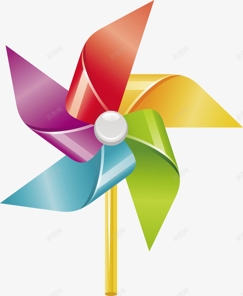 彩色风车矢量图eps免抠素材_新图网 https://ixintu.com 儿童玩具 彩色 彩色风车 玩具 矢量风车 风车 风车PNG 矢量图
