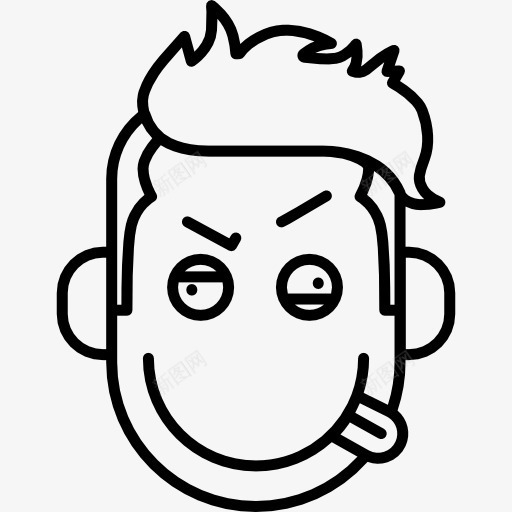 男孩脸上的不足图标png_新图网 https://ixintu.com 微笑 手势 简短 缺乏 脸 舌头