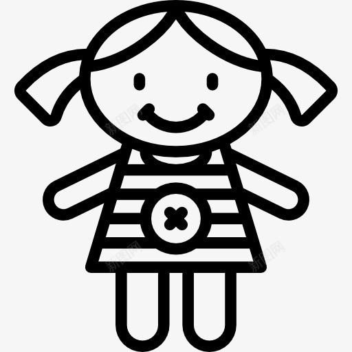 娃娃图标png_新图网 https://ixintu.com 人 女孩 娃娃 玩具 童年