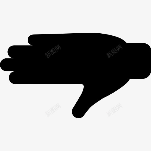 拇指向下填充手剪影图标png_新图网 https://ixintu.com 剪影 向下 姿势 影子手势 手势 手的图标 手的姿态 拇指 拇指向下填充