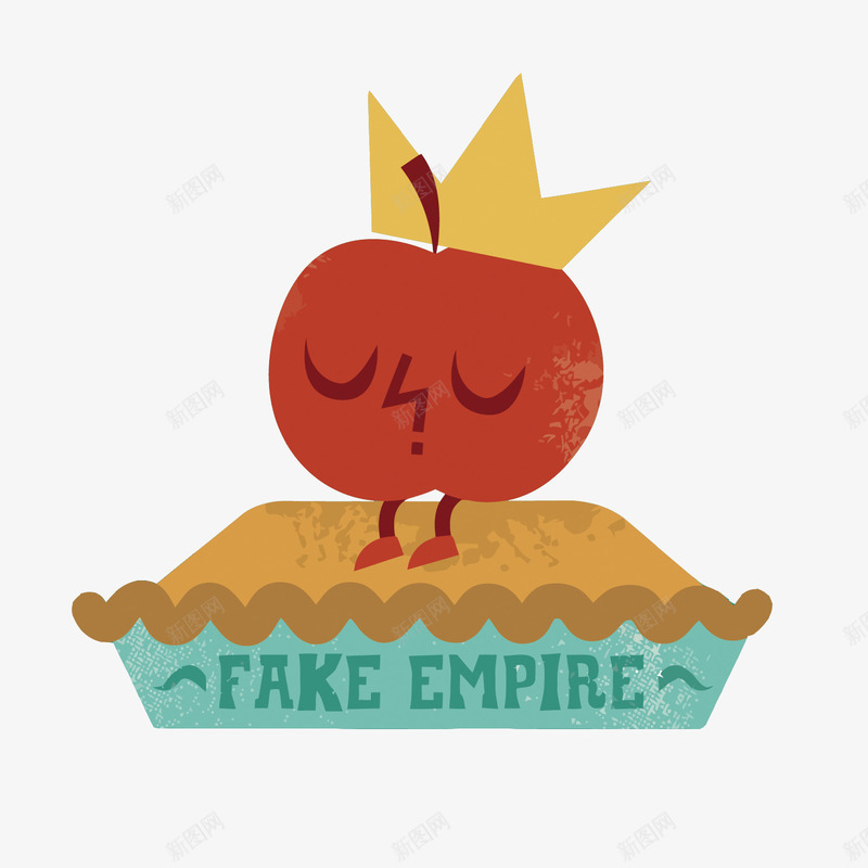 派上的苹果王子png免抠素材_新图网 https://ixintu.com PNG PNG免费下载 PNG图片 卡通 彩绘 扁平化 手绘 派 美食 苹果