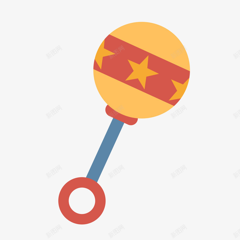 卡通儿童玩具铃铛矢量图ai免抠素材_新图网 https://ixintu.com 儿童玩具 卡通 婴儿玩具 扁平化 铃铛 矢量图
