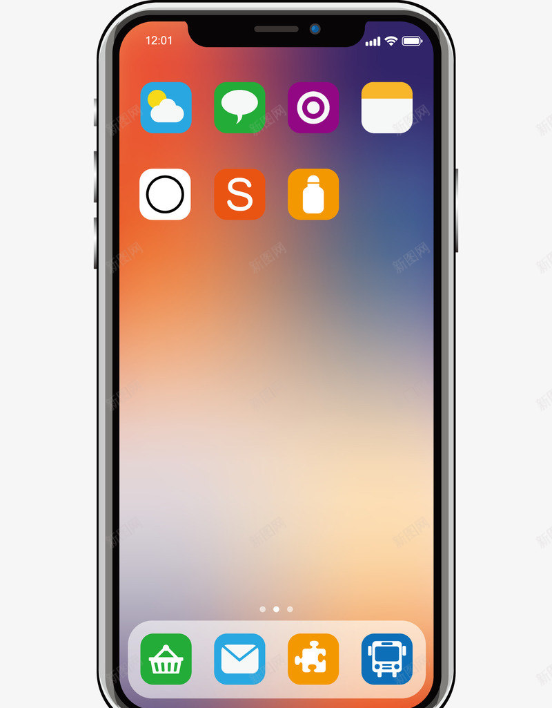 一个苹果手机系统矢量图eps免抠素材_新图网 https://ixintu.com APPLE 手机 矢量手机 矢量苹果手机 苹果手机 苹果系统 矢量图