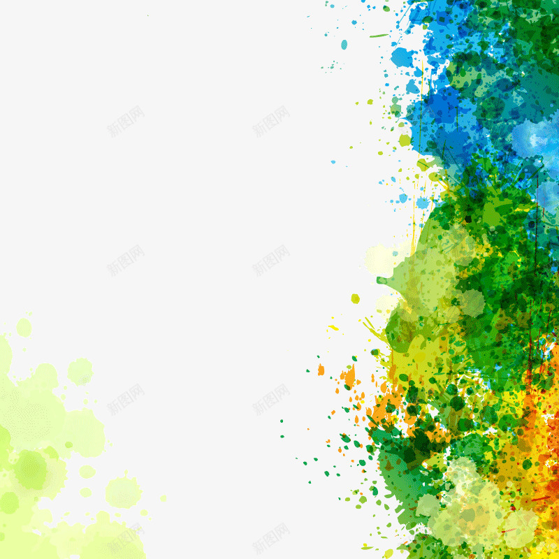 水彩墨迹背景矢量图ai免抠素材_新图网 https://ixintu.com 水彩墨迹背景喷溅 矢量图