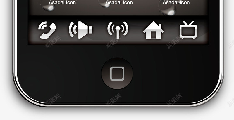 IOS系统png免抠素材_新图网 https://ixintu.com ios手机界面 手机界面展示 手机界面矢量 苹果手机界面 黑色手机界面