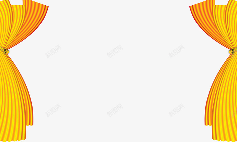 黄色卡通帷幕舞台png免抠素材_新图网 https://ixintu.com 卡通 帷幕 舞台 黄色