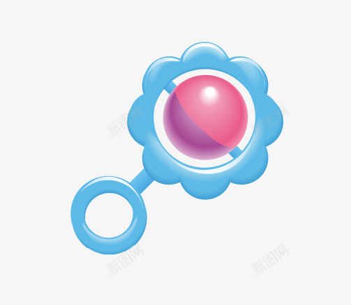 儿童玩具片png免抠素材_新图网 https://ixintu.com 卡通 母婴 母婴用品 生活百科 蓝色 设计 铃铛