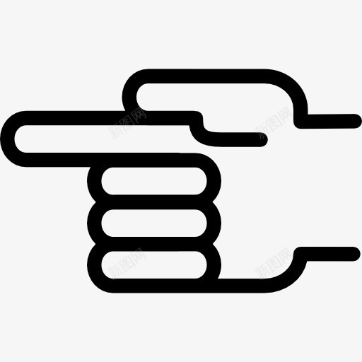 手势轮廓指向左图标png_新图网 https://ixintu.com 一方面 左点 手势 指着手指