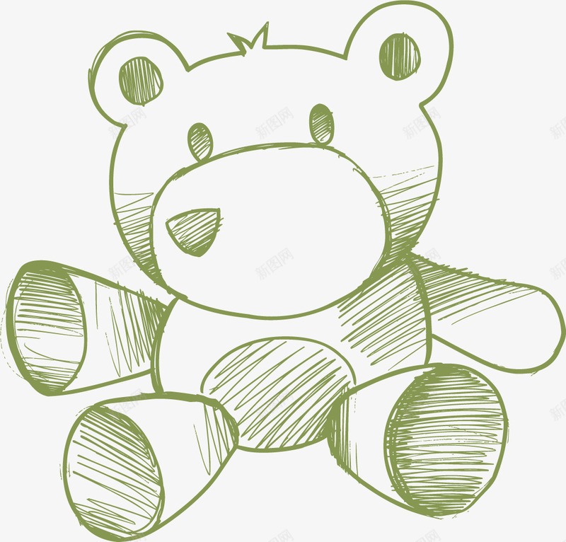 手绘棕色卡通玩具png免抠素材_新图网 https://ixintu.com 卡通 棕色 玩具