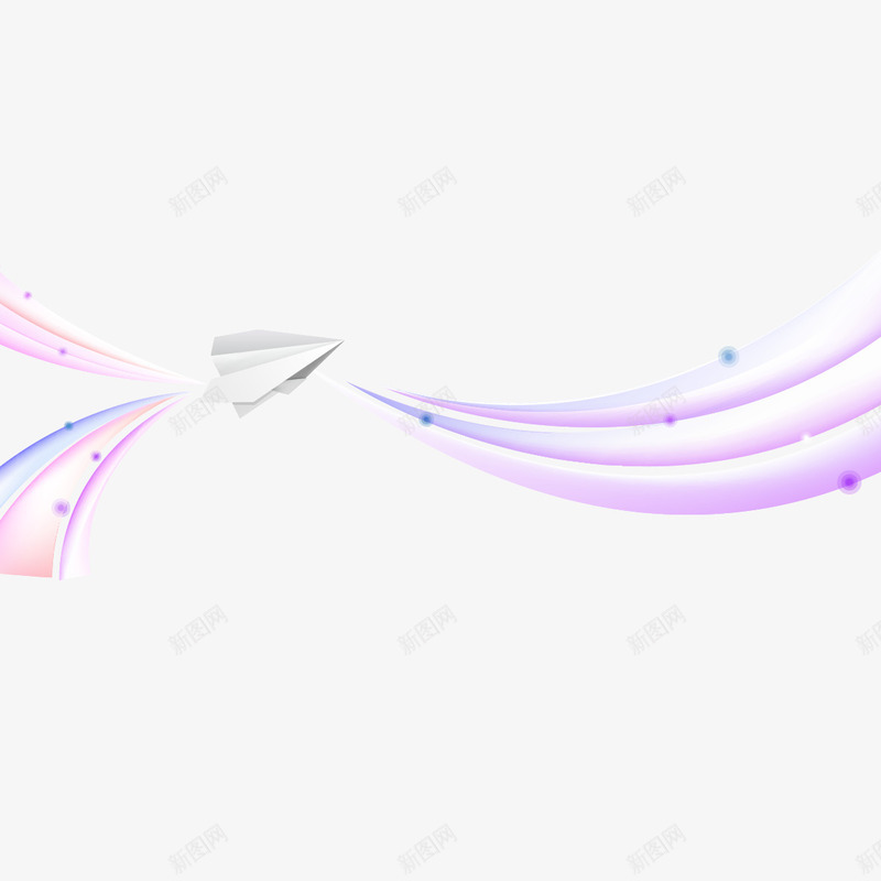 炫酷紫白彩带png免抠素材_新图网 https://ixintu.com 彩带 彩带装饰 炫酷 白色 紫色