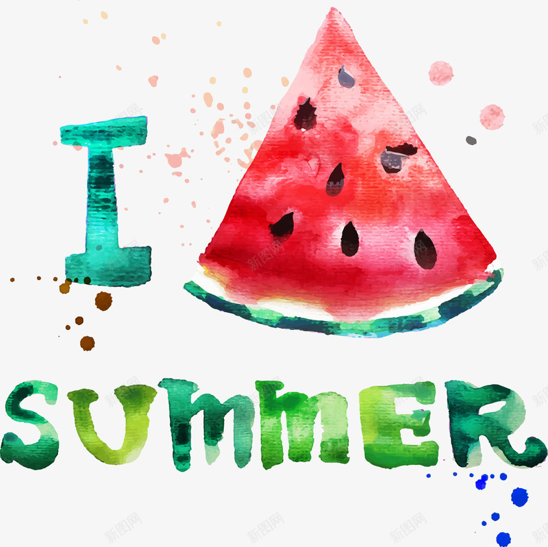 水彩夏季西瓜png免抠素材_新图网 https://ixintu.com summer 夏季 彩绘 彩色 水彩西瓜 西瓜