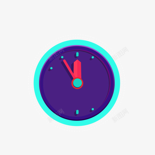 可爱卡通时钟psd免抠素材_新图网 https://ixintu.com 指针 时钟 潮流 蓝色 表 酷炫 钟