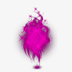 紫色光梦幻光束炫酷装饰素材