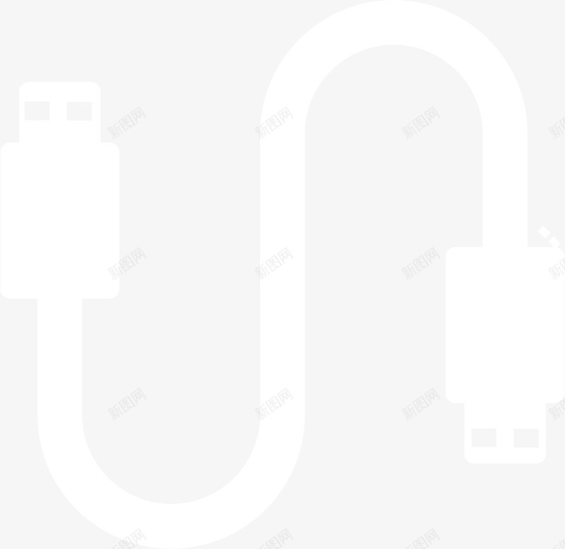 纯白数据线png免抠素材_新图网 https://ixintu.com USB接口 USB数据线 typec 数据线 纯白 苹果数据线 苹果线