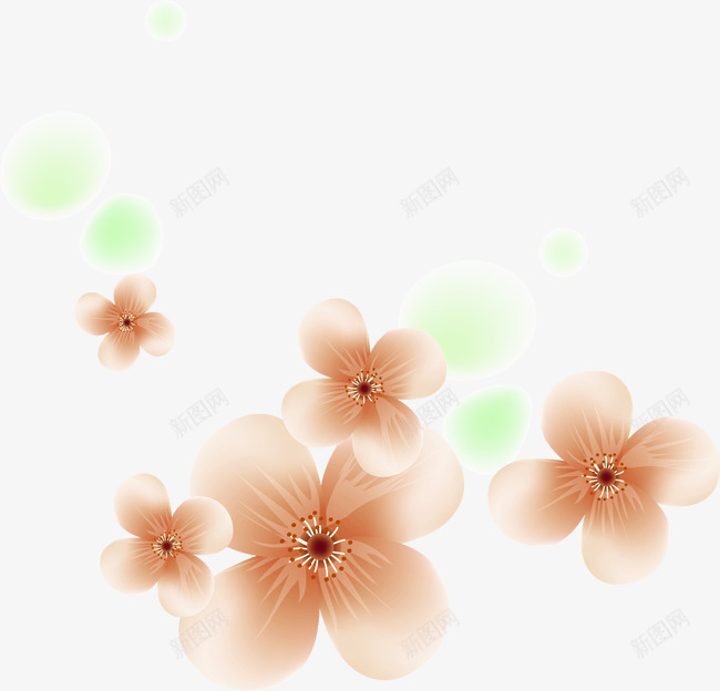 橘粉色花朵光晕漂浮png免抠素材_新图网 https://ixintu.com 光晕 免抠PNG 橘粉色 漂浮素材 简约 花朵