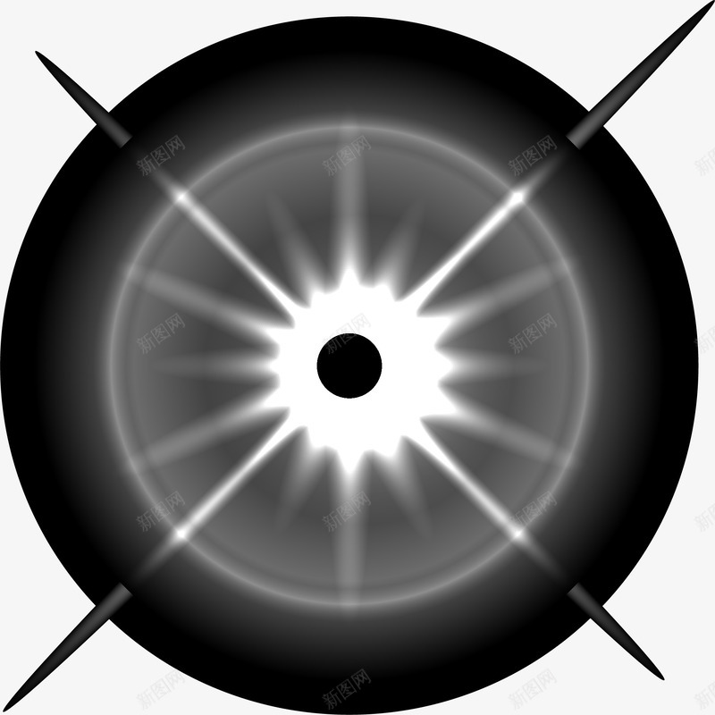 梦幻白色闪光png免抠素材_新图网 https://ixintu.com 光圈 光晕 圆圈 梦幻 白色 简约 线条 闪光