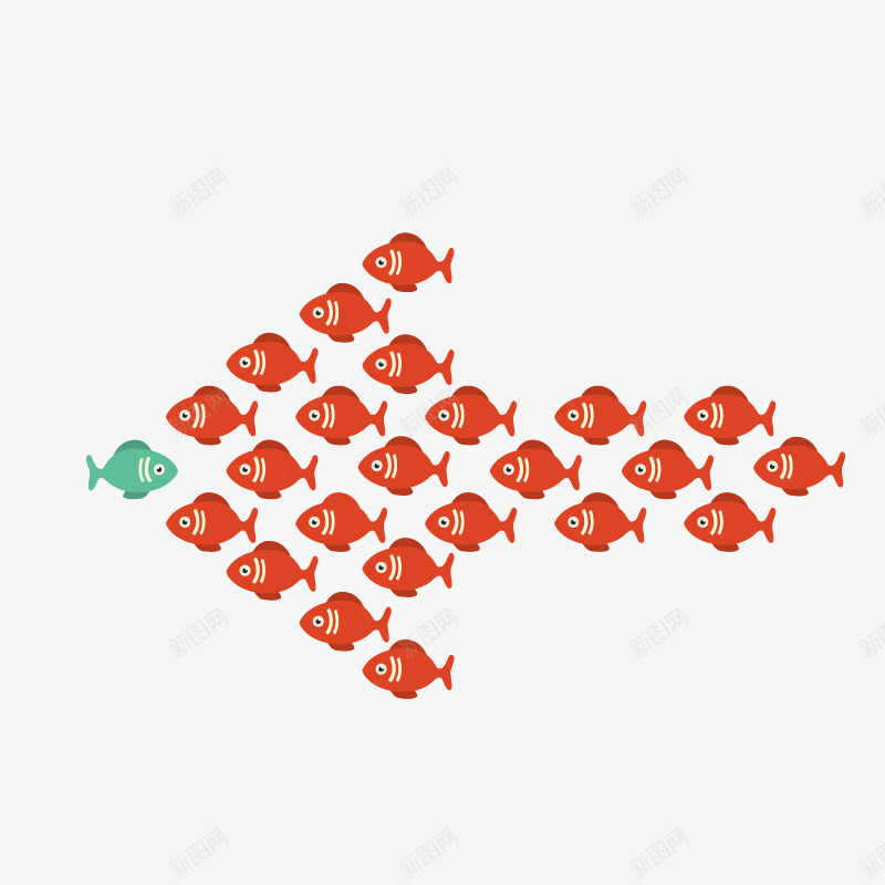 创意卡通鱼组合的箭头png免抠素材_新图网 https://ixintu.com 创意 卡通鱼组合 矢量素材 箭头