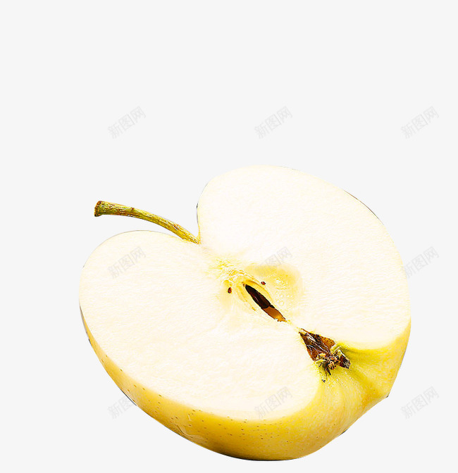 半个苹果png免抠素材_新图网 https://ixintu.com 水果 苹果 黄元帅