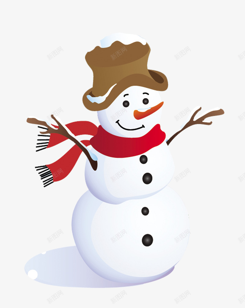 冬天雪人png免抠素材_新图网 https://ixintu.com 冬季 堆雪人 雪人