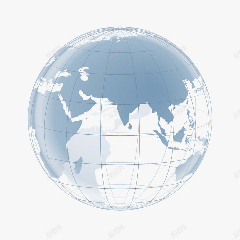 地球png免抠素材_新图网 https://ixintu.com 大洋洲 浅色 色块