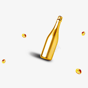 炫酷金色酒瓶装饰图案psd免抠素材_新图网 https://ixintu.com 炫酷 装饰图案 酒瓶 金色