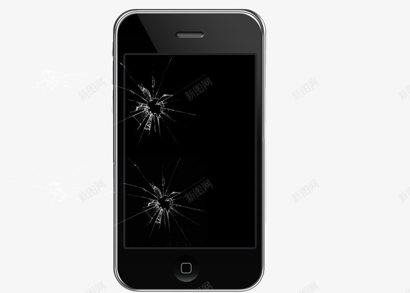 iphone4碎屏png免抠素材_新图网 https://ixintu.com 保险 保障 商务 弹孔 手机 数码 碎屏 碎屏手机 苹果 黑色