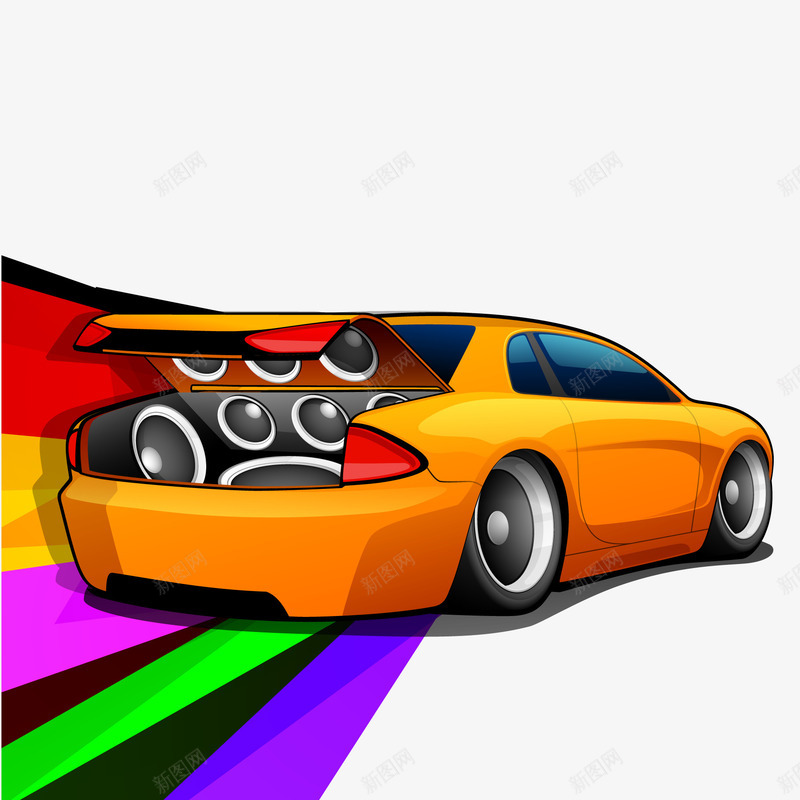 炫酷的跑车矢量图ai免抠素材_新图网 https://ixintu.com 交通工具 彩色 炫酷 跑车 车辆设计 驾驶 矢量图