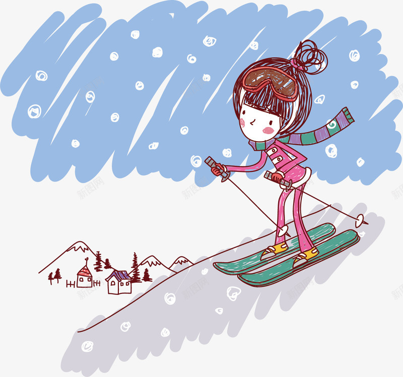 旅游滑雪矢量图ai免抠素材_新图网 https://ixintu.com 冬季旅游素材 旅游 滑雪 滑雪旅游 矢量冬季旅游 矢量图