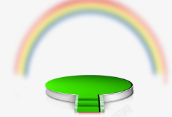 绿色舞台彩虹效果元素素材
