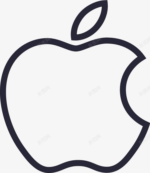 428线框苹果iPhone图标png_新图网 https://ixintu.com 428线框苹果iPhone