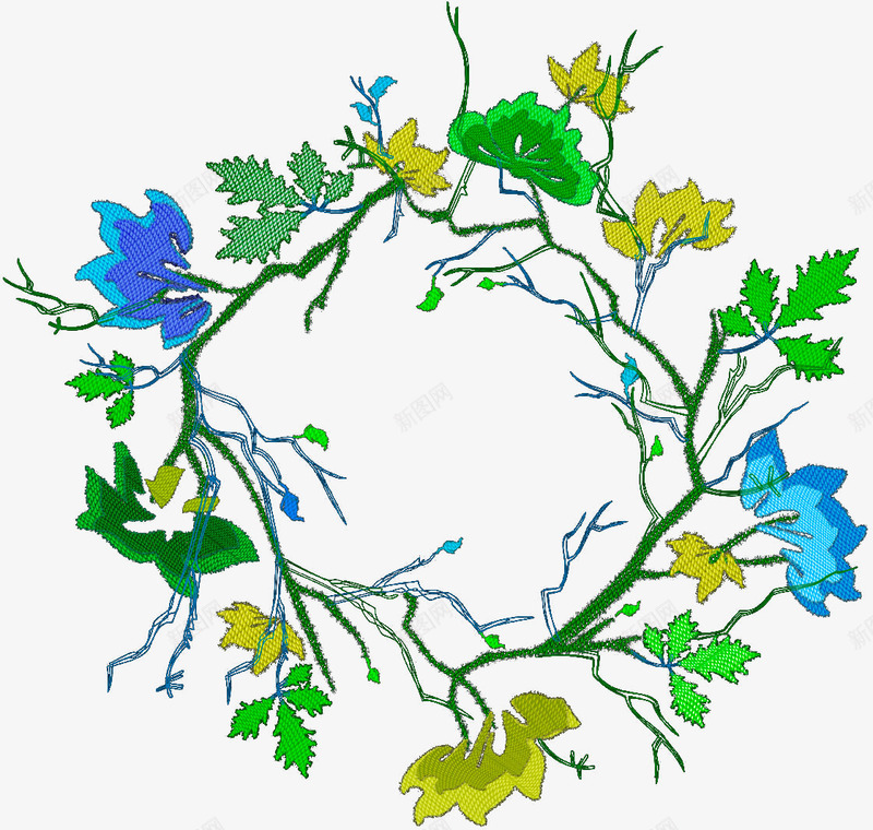 布纹酷炫美丽手绘花纹png免抠素材_新图网 https://ixintu.com 美丽 花纹