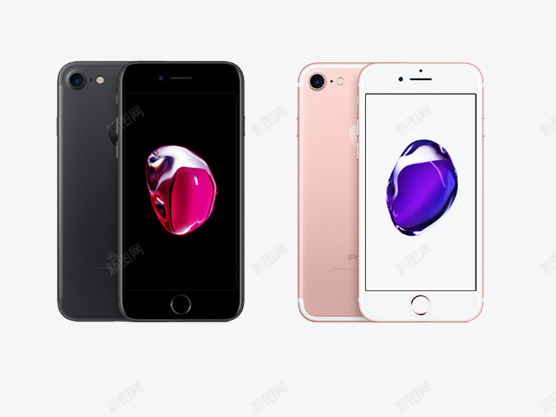 黑色玫瑰金iPhone7png免抠素材_新图网 https://ixintu.com iPhone 手机 苹果 通讯设备