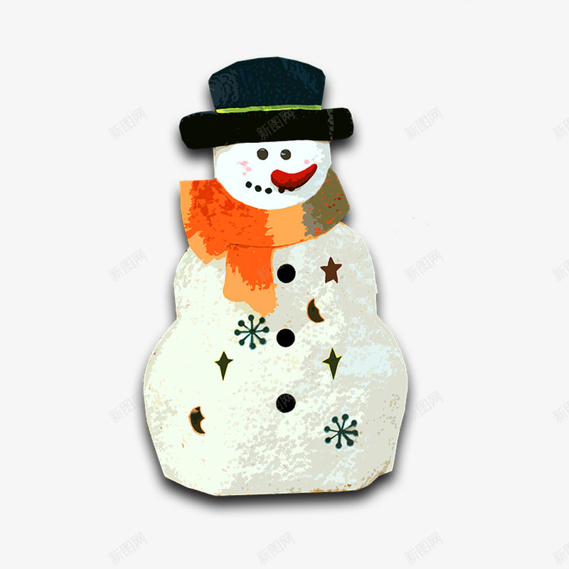 可爱的雪人psd免抠素材_新图网 https://ixintu.com 下雪 冬季 白色 雪孩子
