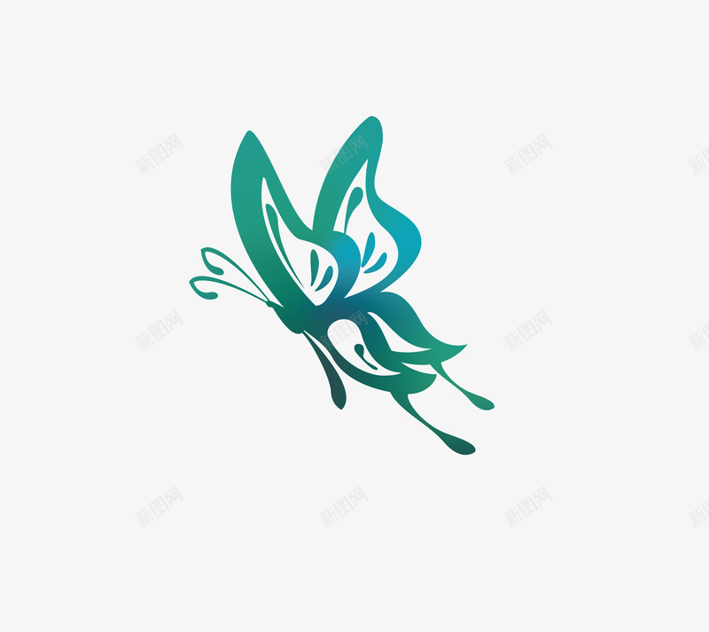 卡通手绘绿色飞翔的蝴蝶png免抠素材_新图网 https://ixintu.com 创意 卡通手绘 春季多彩蝴蝶 绿色的蝴蝶 翅膀 飞翔的蝴蝶