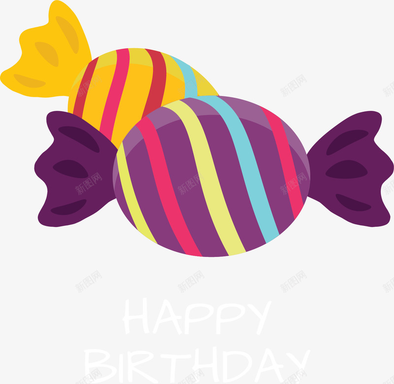 生日快乐彩色糖果png免抠素材_新图网 https://ixintu.com 彩色糖果 生日卡 生日快乐 生日糖果 矢量png 糖果