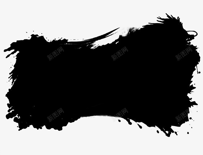 水墨底框png免抠素材_新图网 https://ixintu.com 喷溅 国风 底框 水墨 水墨方框边