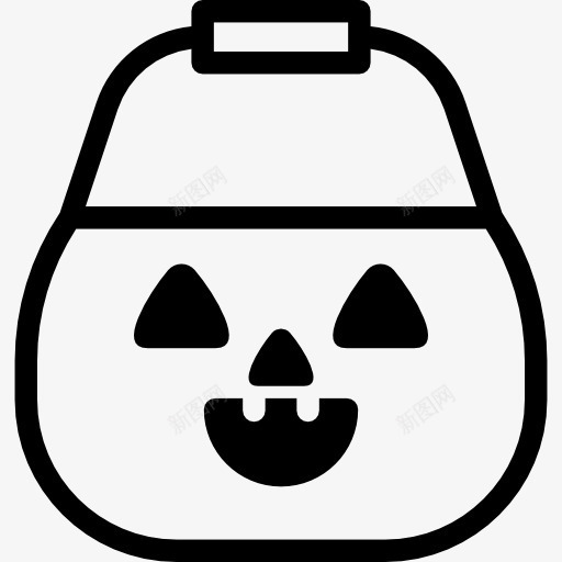 篮子图标png_新图网 https://ixintu.com 万圣节糖果 南瓜 可怕的 恐怖的 恐怖的童年 篮子