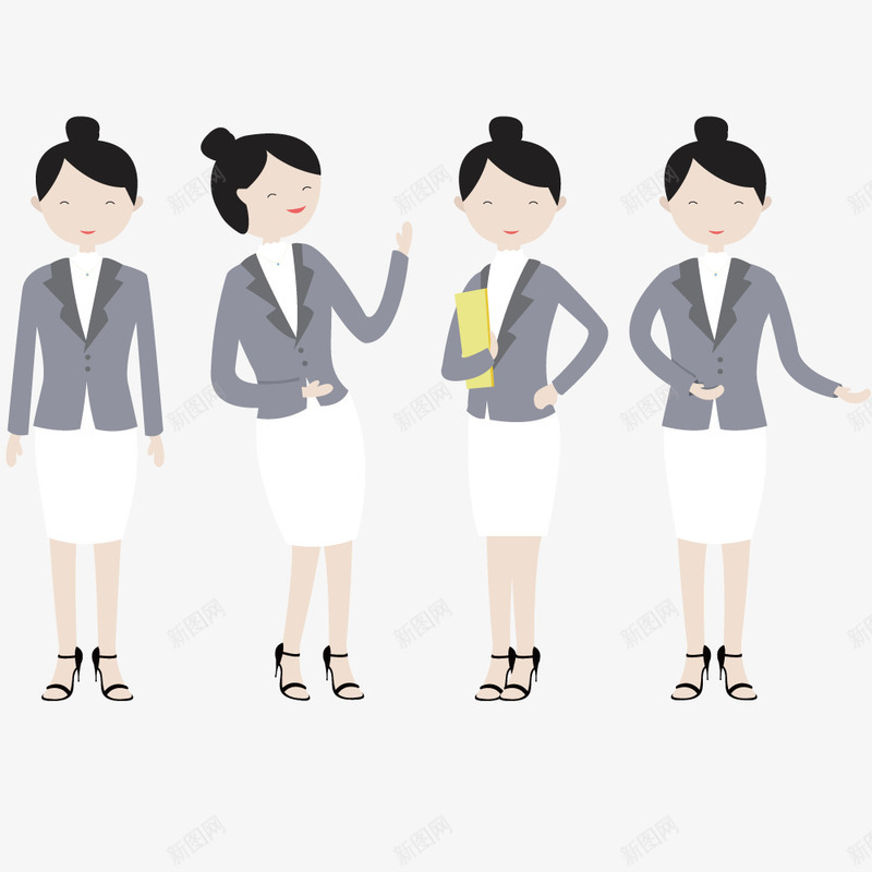 女性商务人物png免抠素材_新图网 https://ixintu.com 商务 女性 职业