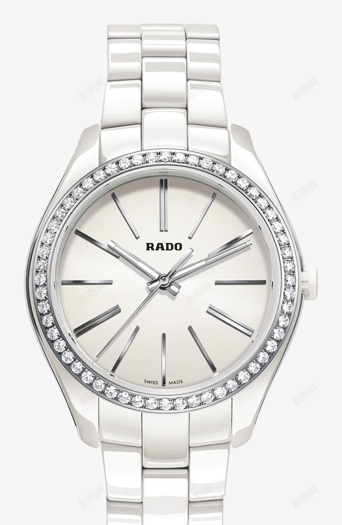 雷达女表白色珠光镶钻腕表手表png免抠素材_新图网 https://ixintu.com RADO 产品实物 女士手表 女士表 女表 手表 机械女表 腕表 雷达