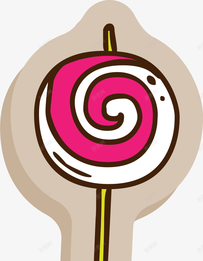 紫色卡通棒棒糖png免抠素材_新图网 https://ixintu.com 卡通糖果 圣诞节 甜品 糖果店 紫色棒棒糖 装饰图案