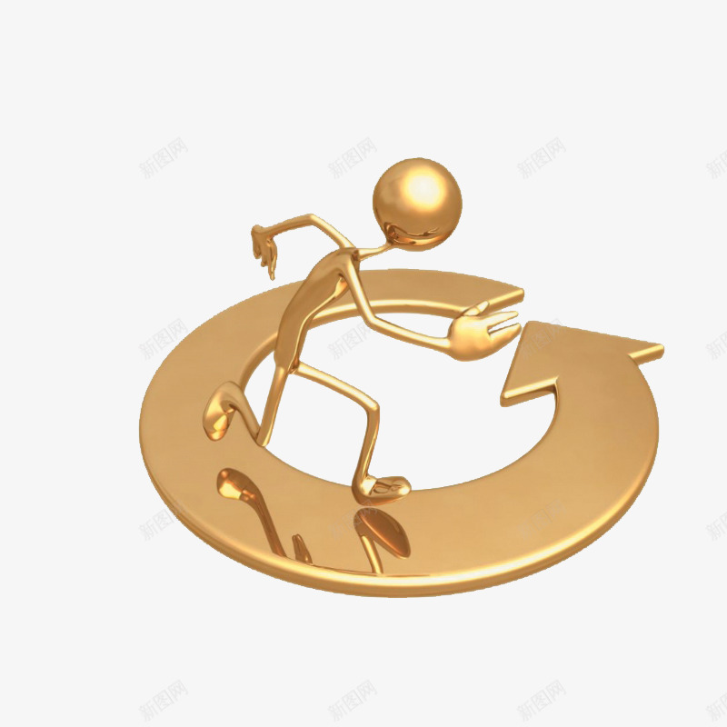 装饰黄金雕塑png免抠素材_新图网 https://ixintu.com 装饰素材 黄金雕塑