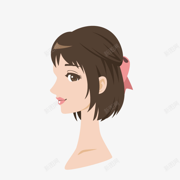 手绘女孩png免抠素材_新图网 https://ixintu.com 动漫 卡通女孩 卡通女性 发型展示 发型模特 可爱女孩 女孩 女性 女性发型 女性模特 手绘女孩