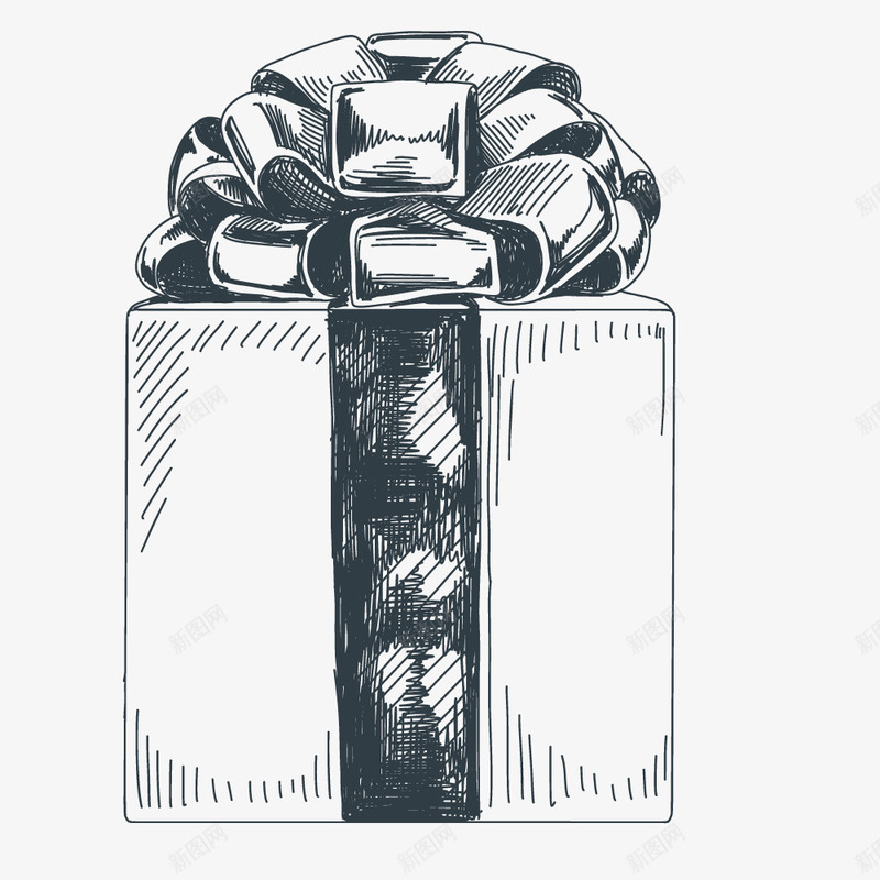 手绘卡通礼盒素描png免抠素材_新图网 https://ixintu.com 促销大礼包 包装盒 圣诞礼盒 广告设计 手绘素描庆祝物品 礼包 礼品盒 礼物 礼盒素描 素描彩带 节日礼盒 黑色礼盒
