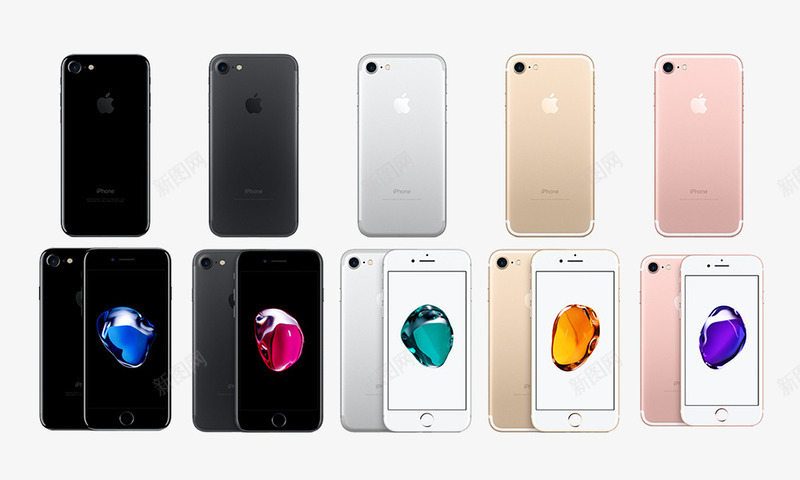 iPhonepng免抠素材_新图网 https://ixintu.com iPhone7 土豪金 手机 玫瑰金 苹果 黑色